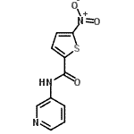 CAS 登录号：502187-68-0， 5-硝基-N-(3-吡啶基)-2-噻吩甲酰胺