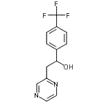 结构式 CAS# 502625-51-6, 2-(2-吡嗪基)-1-[4-(三氟甲基)苯基]乙醇