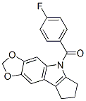 CAS 登录号：50332-12-2， 5,6,7,8-四氢-5-(4-氟苯甲酰)环戊二烯并[b]-1,3-二氧杂环戊并[4,5-f]吲哚