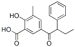 CAS 登录号：50439-07-1， 2-羟基-3-甲基-5-(2-苯基丁酰基)苯甲酸