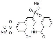 CAS 登录号：5045-22-7， 4-(苯甲酰基氨基)-5-羟基萘-2,7-二磺酸二钠