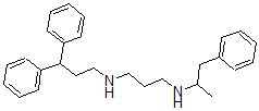 CAS 登录号:50597-63-2, N-(3,3-二苯基丙基)-N-(1-甲基-2-苯基乙基)-1,3-丙烷二胺