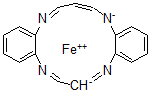 CAS#: 50792-65-9, (SP-4-1)-(7,16-Dihydrodibenzo(b,i)(1,4,8,11)tetraazacyclotetradecinato(2-)-N5,N9,N14,N18)-Iron