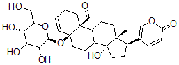 CAS 登录号：510-58-7， 5-(beta-D-吡喃葡萄糖基氧基)-14-羟基-19-氧代-5beta-蟾蜍-3,20,22-三烯内酯