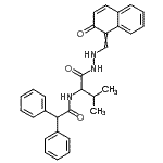 CAS 登录号：5107-12-0， N-(3-甲基-1-氧代-1-{2-[(2-氧代-1(2H)-萘亚基)甲基]肼基}-2-丁烷基)-2,2-二苯基乙酰胺