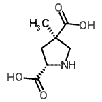 CAS 登录号：511528-78-2， (2S,4R)-4-甲基-2,4-吡咯烷二甲酸