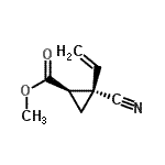 CAS 登录号：51171-68-7， 甲基(1R,2S)-2-氰基-2-乙烯基环丙烷羧酸酯