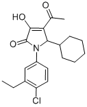 CAS 登录号：512177-29-6， 4-乙酰基-1-(4-氯-3-乙基苯基)-5-环己基-1,5-二氢-3-羟基-2H-吡咯-2-酮