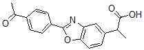 CAS 登录号:51234-37-8, 2-(4-乙酰基苯基)-alpha-甲基-5-苯并恶唑乙酸