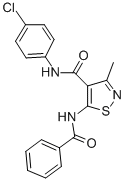 CAS 登录号：51287-57-1， 5-(苯甲酰基氨基)-N-(4-氯苯基)-3-甲基-4-异噻唑甲酰胺