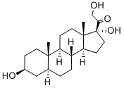 CAS 登录号：516-47-2， (3.beta.,5.alpha.)-3,17,21-三羟基-孕甾烷-20-酮