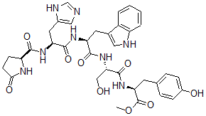 CAS 登录号：51871-39-7， 焦谷氨酰-组氨酰-色氨酰-丝氨酰-酪氨酸甲酯