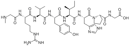 CAS 登录号：51887-62-8， [肌氨酰1,甘氨酰8]-血管紧张素 II 乙酸酯水合物