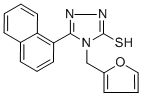 CAS 登录号：519056-68-9， 4-(2-呋喃甲基)-5-(1-萘基)-4H-1,2,4-三唑-3-硫醇