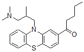 CAS 登录号：51989-35-6， 1-[10-(3-二甲基氨基-2-甲基丙基)吩噻嗪-2-基]戊烷-1-酮