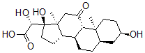 CAS 登录号：52077-56-2， (3a,5b,20R)-3,17,20-三羟基-11-氧代-孕甾烷-21-酸