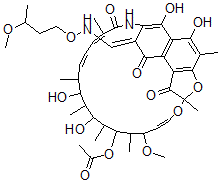 CAS 登录号：52370-28-2， 3-(3-甲氧基丁氧基亚氨基甲基)利福霉素 SV
