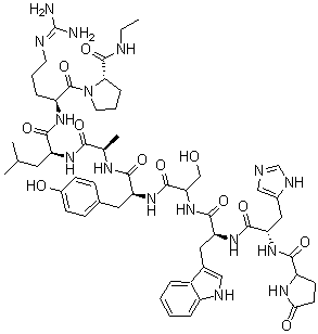 CAS 登录号：52435-06-0， 6-D-丙氨酸-9-(N-乙基-L-脯氨酰胺)-10-去甘氨酰胺-促黄体激素-释放激素