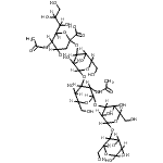 CAS 登录号:52659-37-7, 5-乙酰氨基-3,5-二脱氧-6-(1,2,3-三羟基丙基)己-2-酮吡喃糖基-(2->3)己糖吡喃糖苷-(1->3)-2-乙酰氨基-2-脱氧吡喃己糖苷-(1->3)己糖吡喃糖苷-(1->4)吡喃己糖