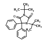 CAS 登录号：53000-03-6， 1,3-二(2-甲基-2-丙基)-5,5-二苯基-2,4-咪唑烷二酮
