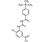 CAS#: 530132-43-5, 4-Chloro-3-({[4-(2-Methyl-2-Propanyl)Benzoyl]Carbamothioyl}Amino)Benzoic Acid