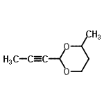 CAS 登录号：53106-43-7， 4-甲基-2-(1-丙炔-1-基)-1,3-二恶烷