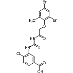 CAS#: 531535-40-7, 4-Chloro-3-({[(2,4-Dibromo-6-Methylphenoxy)Acetyl]Carbamothioyl}Amino)Benzoic Acid
