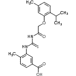 CAS#: 531542-34-4, 3-({[(2-Isopropyl-5-Methylphenoxy)Acetyl]Carbamothioyl}Amino)-4-Methylbenzoic Acid