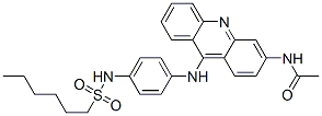 CAS 登录号：53222-05-2， N-[4-[(3-乙酰氨基-9-吖啶基)氨基]苯基]-1-己烷磺酰胺