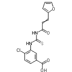 CAS#: 532404-74-3, 4-Chloro-3-({[3-(2-Furyl)Acryloyl]Carbamothioyl}Amino)Benzoic Acid