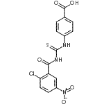 CAS 登录号：532419-16-2， 4-{[(2-氯-5-硝基苯甲酰)硫代氨基甲酰]氨基}苯甲酸