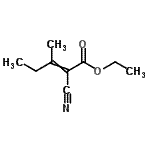CAS 登录号：53246-72-3， 乙基2-氰基-3-甲基-2-戊烯酸酯