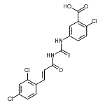 CAS#: 532947-57-2, 2-Chloro-5-({[(2E)-3-(2,4-Dichlorophenyl)-2-Propenoyl]Carbamothioyl}Amino)Benzoic Acid