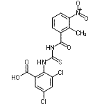 CAS 登录号：532981-36-5， 3,5-二氯-2-{[(2-甲基-3-硝基苯甲酰)硫代氨基甲酰]氨基}苯甲酸