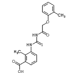 CAS#: 533919-67-4, 2-Methyl-3-({[(2-Methylphenoxy)Acetyl]Carbamothioyl}Amino)Benzoic Acid