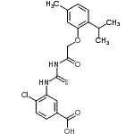 CAS 登录号：535948-61-9， 4-氯-3-({[(2-异丙基-5-甲基苯氧基)乙酰基]硫代氨基甲酰}氨基)苯甲酸