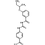 CAS 登录号：535958-14-6， 4-{[(3-仲-丁氧基苯甲酰基)硫代氨基甲酰]氨基}苯甲酸