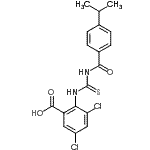 CAS#: 535976-81-9, 3,5-Dichloro-2-{[(4-Isopropylbenzoyl)Carbamothioyl]Amino}Benzoic Acid