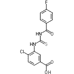 CAS 登录号：535979-90-9， 4-氯-3-{[(4-氟苯甲酰)硫代氨基甲酰]氨基}苯甲酸