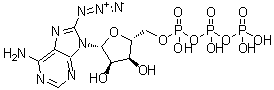 CAS 登录号:53696-59-6, 8-叠氮基腺苷 5'-三磷酸酯钠盐