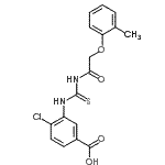 CAS 登录号：536977-92-1， 4-氯-3-({[(2-甲基苯氧基)乙酰基]硫代氨基甲酰}氨基)苯甲酸
