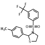 CAS 登录号：537678-11-8， 2-(4-甲基苯基)-3-{[3-(三氟甲基)苯基]磺酰基}-1,3-噻唑烷