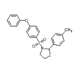 CAS 登录号：537678-14-1， 2-(4-甲基苯基)-3-[(4-苯氧基苯基)磺酰基]-1,3-噻唑烷