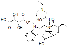 CAS#: 53862-81-0, 4-(3'-Diethylamino-2'-hydroxypropyl)ajmaline hydrogen tartrate