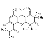 CAS#: 54247-23-3, 6,8-Dihydroxy-5-Isobutyryl-9-Isopropyl-2,2,4,4-Tetramethyl-4,9-Dihydro-1H-Xanthene-1,3(2H)-Dione