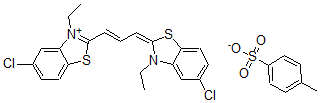 CAS#: 54350-28-6, 5-Chloro-2-(3-(5-Chloro-3-Ethyl-2(3H)-Benzothiazolylidene)-1-Propenyl)-3-Ethyl-Benzothiazolium Salt With 4-Methylbenzenesulfonic Acid (1: 1)