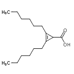 CAS 登录号：54467-87-7， 2,3-二己基-2-环丙烯-1-羧酸