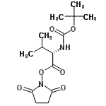 CAS 登录号：545-28-8， 2,5-二氧代-1-吡咯烷基N-{[(2-甲基-2-丙基)氧基]羰基}-L-缬氨酸酯