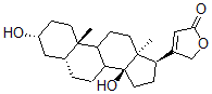 CAS 登录号：545-52-8， 3alpha,14beta-二羟基-5beta,14beta-心甾-20(22)-烯内酯