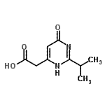 CAS 登录号：54506-67-1， (2-异丙基-6-氧代-1,6-二氢-4-嘧啶基)乙酸